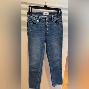 Paige Skinny Straight Blue Jean 25